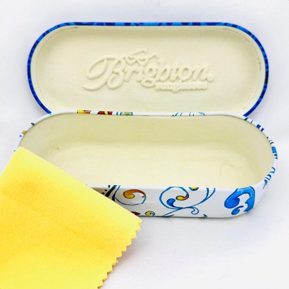 Brighton Eyeglass/Sunglass Lined Tin Blue/Yellow /White - Picture 5 of 7